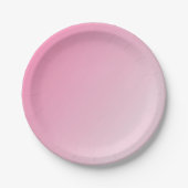 rosa, weiße Leere Elegante benutzerdefinierte Vorl Pappteller (Vorderseite)