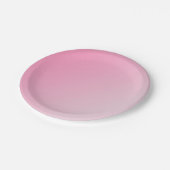 rosa, weiße Leere Elegante benutzerdefinierte Vorl Pappteller (Schrägansicht)