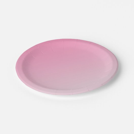 rosa, weiße Leere Elegante benutzerdefinierte Vorl Pappteller (Schrägansicht)