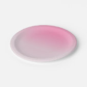 Rosa weiße Leere Trendy Elegante benutzerdefiniert Pappteller (Schrägansicht)