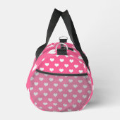 Rosa Weiße Liebe Herzdesign Duffle Bag (Rechts)