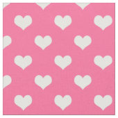 Rosa Weiße Liebe Herzdesign Stoff (Nahaufnahme)