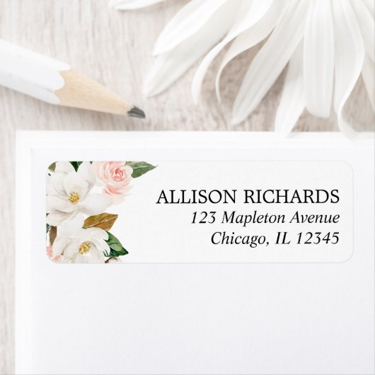 Rosa, weiße Magnolien rustikale Blumengrün (Insitu)