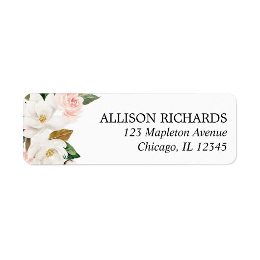 Rosa, weiße Magnolien rustikale Blumengrün (Vorne)