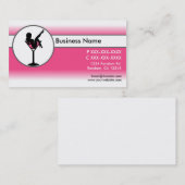 Rosa weiße Martini-Glasgow-Visitenkarten Visitenkarte (Vorne/Hinten)