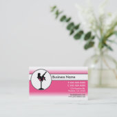 Rosa weiße Martini-Glasgow-Visitenkarten Visitenkarte (Stehend Vorderseite)