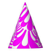 Rosa weiße Mod Partyhütchen (Vorderseite)