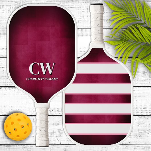 Rosa-weiße Monogramm-Pickleball-Paddle Pickleball Schläger