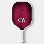 Rosa-weiße Monogramm-Pickleball-Paddle Pickleball Schläger (Vorderseite)