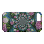 Rosa, weiße Perle, Blumenmandala Case-Mate iPhone Hülle (Rückseite (Horizontal))