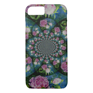 Rosa, weiße Perle, Blumenmandala Case-Mate iPhone Hülle