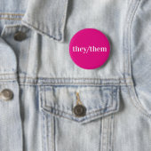 Rosa weiße Pronomschaltfläche Button (Beispiel)