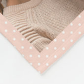 Rosa weiße Punkte Equine Foto Girl Horse Lover Fleecedecke (Ecke)