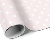 Rosa Weiße Punkte Geburtstag Geschenkpapier (Rolleneckpunkt)