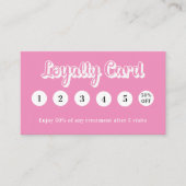 Rosa weiße Qr-Code-Foto Treuekarte (Vorderseite)