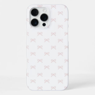 Rosa-weiße Schleifenmuster-Coquette-girlige Frühli iPhone 16 Pro Max Hülle