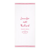 Rosa-weiße Schreiber-Ehekarte Werbekarte (Hinten)