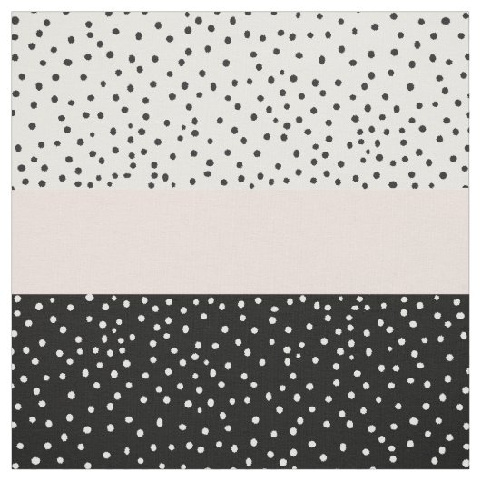 Rosa weiße schwarze Aquarell-Tupfen Stoff (Muster)