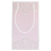 Rosa, weiße Spitze, religiös Kleine Geschenktüte (Vorderseite)