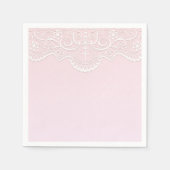 Rosa, weiße Spitze, religiös Serviette (Vorderseite)