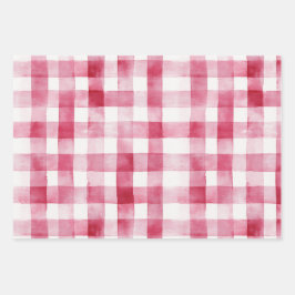 Rosa Weiße Streifen Floral Geburtstag Geschenkpapier Set