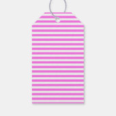 Rosa/weiße Streifen Geschenkanhänger (Rückseite)