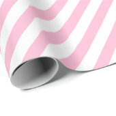 Rosa weiße Streifen Gold Text Weihnachten Geburtst Geschenkpapier (Rolleneckpunkt)