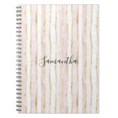 Rosa weiße Streifen Notizblock (Vorderseite)