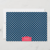 Rosa, weiße Streifen Pirate Schiff Einladung zum G (Rückseite)