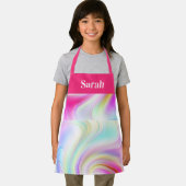 Rosa-weiße Strudel Schürze (Insitu)