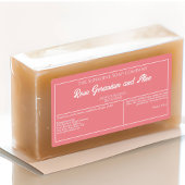 Rosa-weiße Textseife oder Etikett für Kosmetiktüch