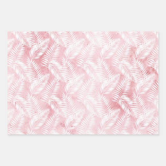 Rosa, weiße tropische Ananas Geschenkpapier Set (Vorderseite 2)