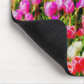 Rosa, weiße Tulpen, vom Vernon Mousepad (Ecke)