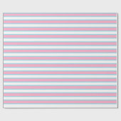 Rosa-, weiße und blaue Pastellstreifen Geschenkpapier (Flach)