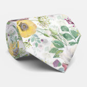 Rosa, weiße und gelbe Anemone. Krawatte (Gerollt)