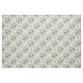 Rosa, weiße und gelbe Anemone. Stoff (Fat Quarter (45,7 x 55,9 cm))