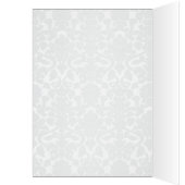 Rosa, weiße und graue Damast-Tischnummer-Karte (Innen (Links))