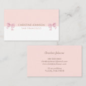 rosa, weiße und rosa Visitenkarte (Vorne/Hinten)