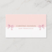 rosa, weiße und rosa Visitenkarte (Vorderseite)