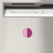 Rosa, weiße und schwarze senkrechte Streifen Magnet (In Situ (Geschirrspüler))