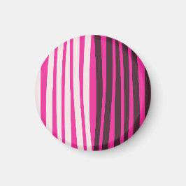 Rosa, weiße und schwarze senkrechte Streifen Magnet