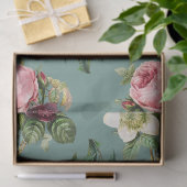 Rosa Weiße und violette Blumen Seidenpapier (Geschenk)