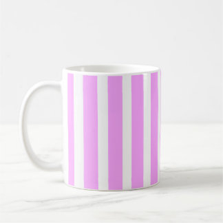 Rosa-weiße vertikale Streifen Kaffeetasse