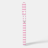 Rosa-weiße vertikale Streifenmuster-Design Case-Mate iPhone Hülle (Rückseite / Links)