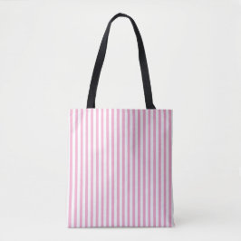 Rosa-weiße vertikale Streifenmuster-Design Tasche
