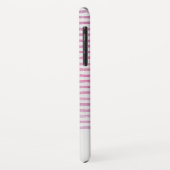 Rosa - Weiße Wasserfarben Streifen Case-Mate iPhone Hülle (Hinten/Links)