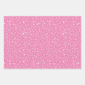 Rosa weiße Weihnachten, Bäume, Polka Punkte Urlaub Geschenkpapier Set (Vorderseite 3)