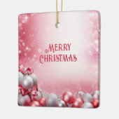 Rosa Weiße Weihnachtsbälle Weihnachtsdekoration Keramikornament (Links)