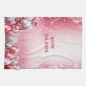 Rosa Weiße Weihnachtsbäume Holiday Küche Handtuch (Horizontal)