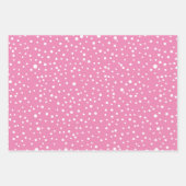 Rosa, weiße Weihnachtstypografie und Weihnachtsfer Geschenkpapier Set (Vorderseite 2)